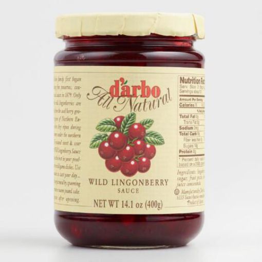 Picture of D'Arbo Wildpreiselbeeren: Wild Lingonberry Sauce 400g