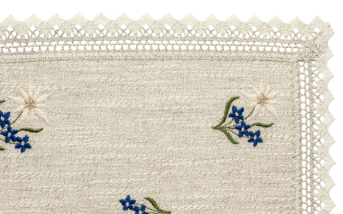 Picture of Eugen Übelhör Almrausch Grau & Dunkel Blau - Floral Dining Items