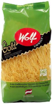 Show details for Wolf Goldfaden Suppennudeln 250g - Austrian noodles for soup Picture of Wolf Goldfaden Suppennudeln 250g - Austrian noodles for soup