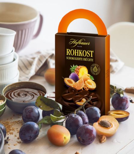 Picture of Hofbauer Rohkost Schokofrüchte - Chocolate-covered fruits 250g