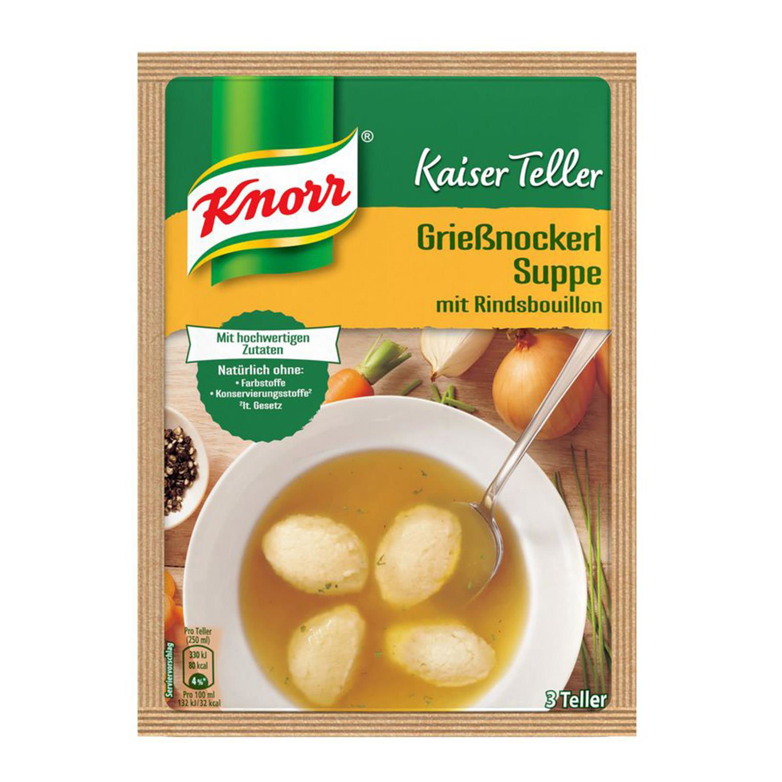 Austrian Food, Drink and Home UK. Knorr Kaiserteller Grießnockerlsuppee ...