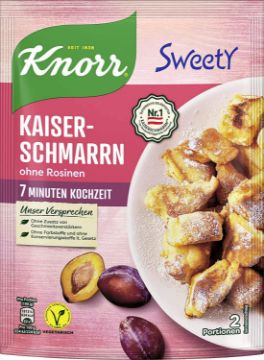 Knorr Sweety Kaiserschmarrn - traditional Austrian sweetened pancakes UK Knorr Sweety Kaiserschmarrn - traditional Austrian sweetened pancakes UK