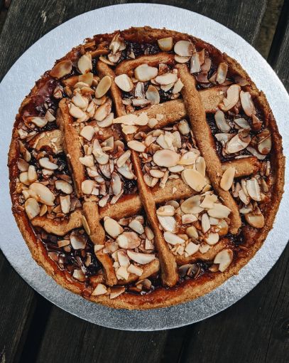 Picture of LAST ORDERS FOR CHRISTMAS 10 DECEMBER Linzertorte by Zuckermaus - Linzer almond and redcurrant cake