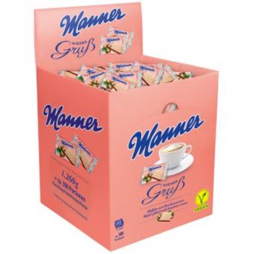 Picture of Manner Wiener Gruss 300Stk - Manner Viennese greetings 300 individually wrapped wafers