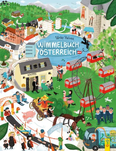 Wimmelbuch Österreich by Ulrike Halvax - illustrated German Language search & find children's book UK STOCK