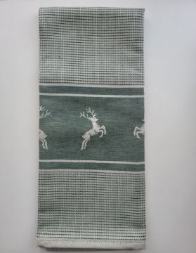 Show details for Eugen Übelhör Dark Green Hirsch Stag Kitchen Tea Towel Picture of Eugen Übelhör Dark Green Hirsch Stag Kitchen Tea Towel