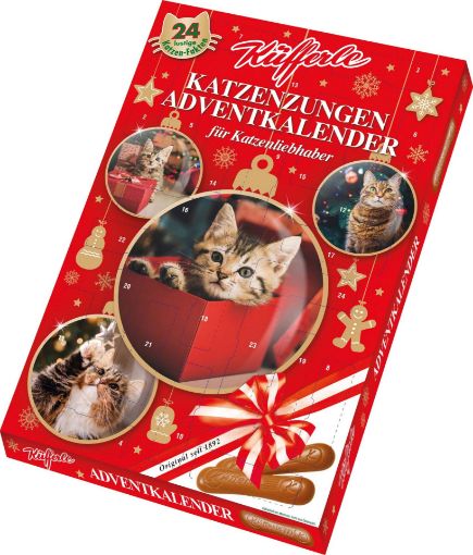 Picture of Küfferle Katzenzungen Adventkalender - Cat's Tongues Advent Calendar, 100 g